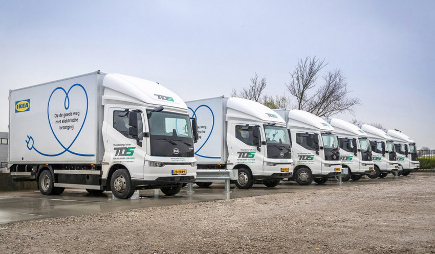 ورود کامیون‌های باربری BYD به آمستردام هلند برای تحویل محصولات IKEA، نفوذ چین به قلب اروپا